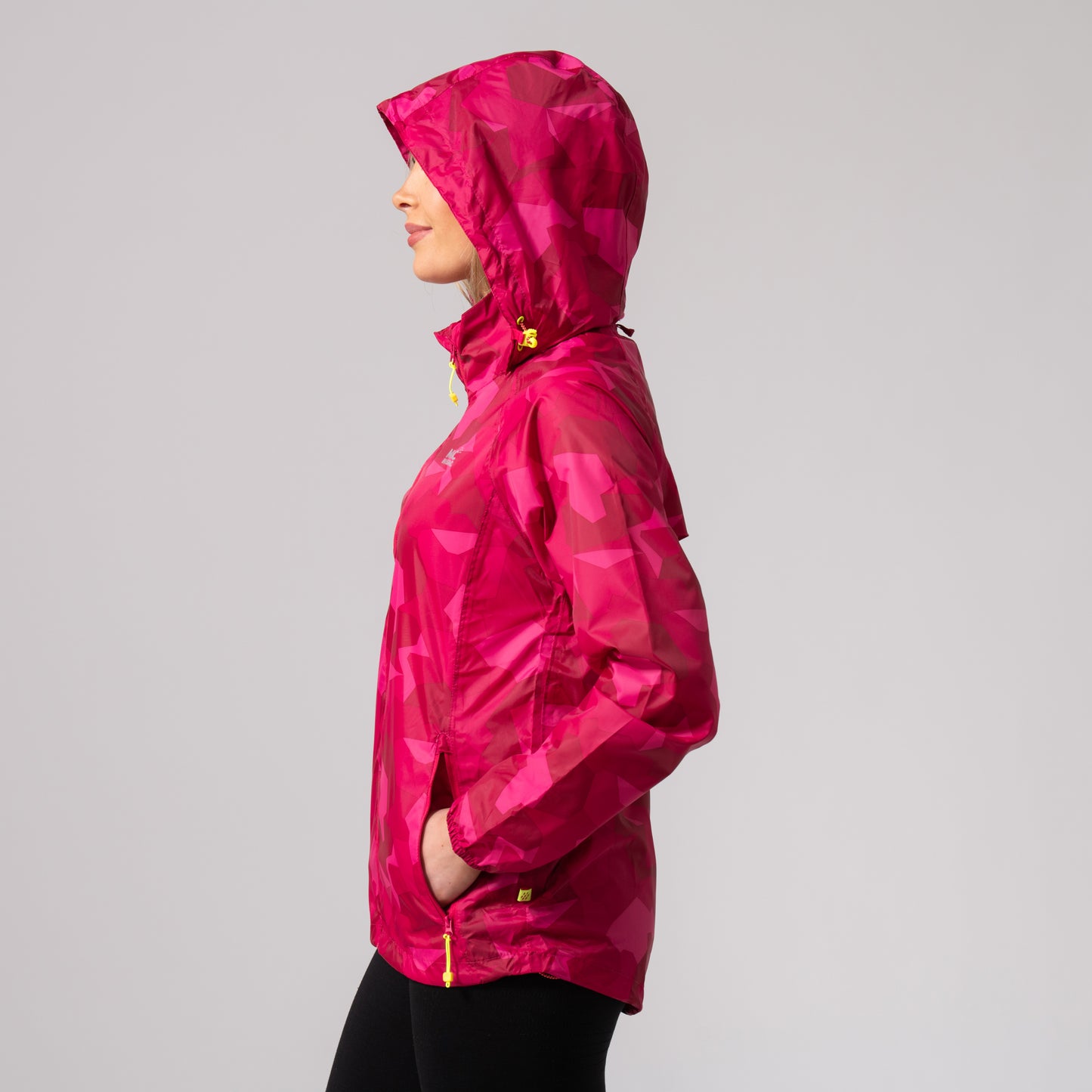 Origin Packable Waterproof Jacket - Pink Camo Tonal Zip