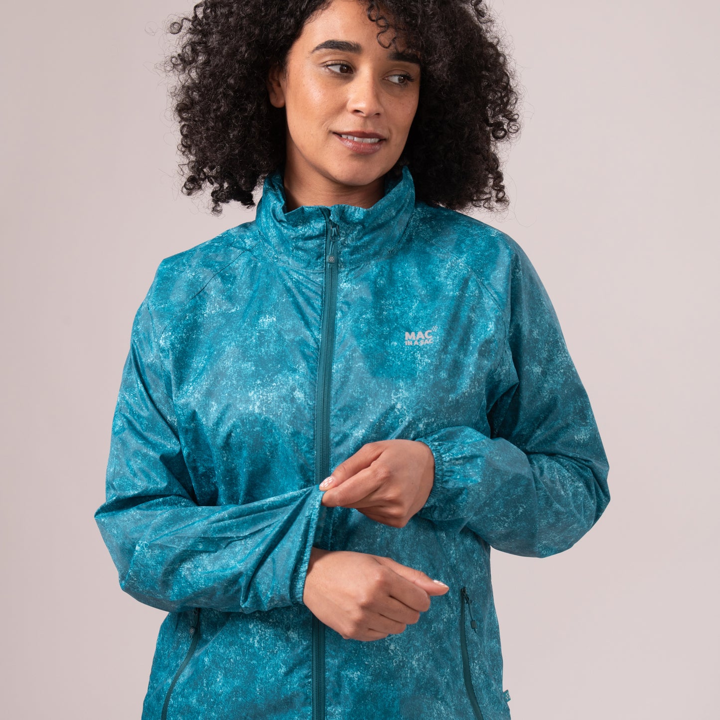 Origin Packable Waterproof Jacket - Teal Etch