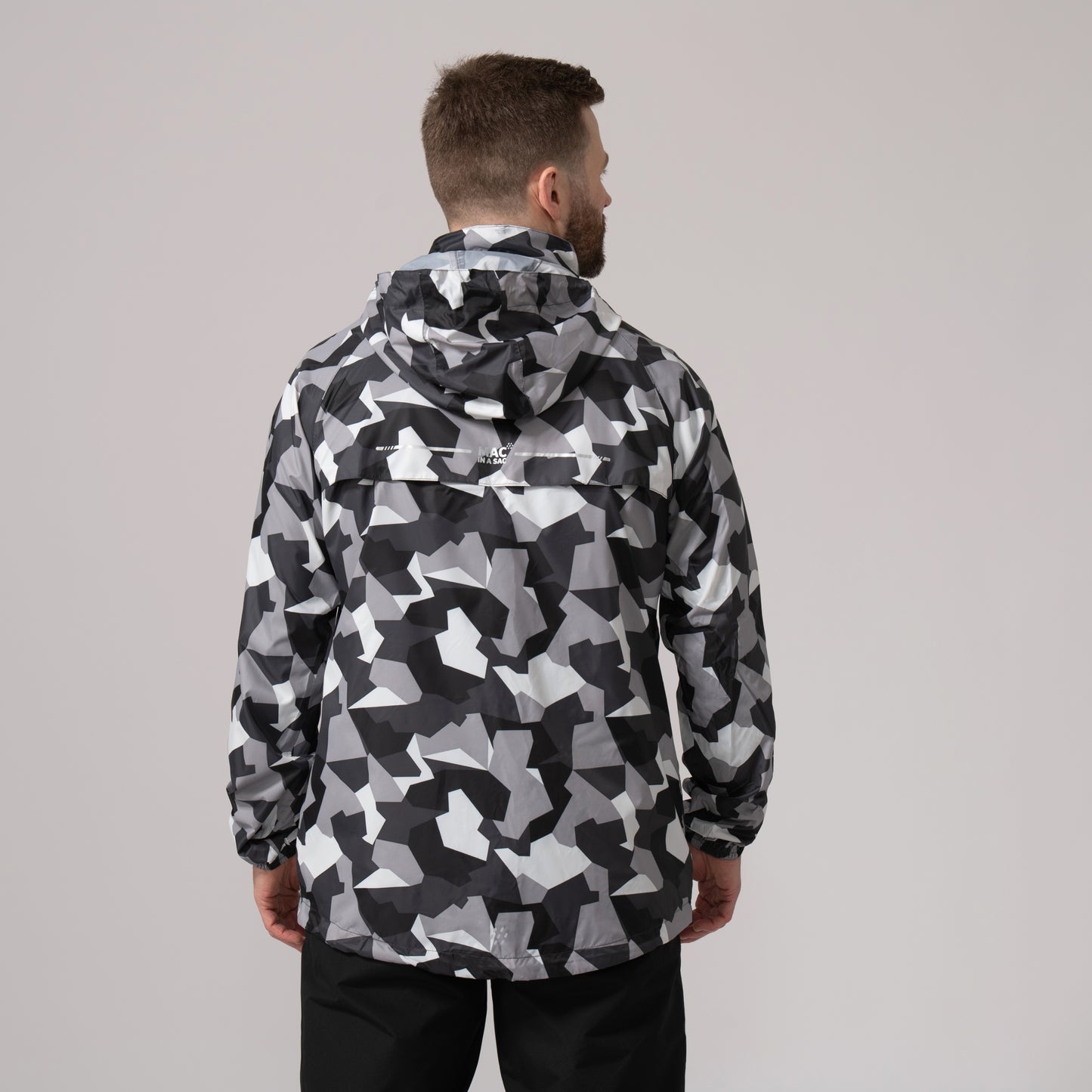 Origin Packable Waterproof Jacket - White Camo Tonal Zip