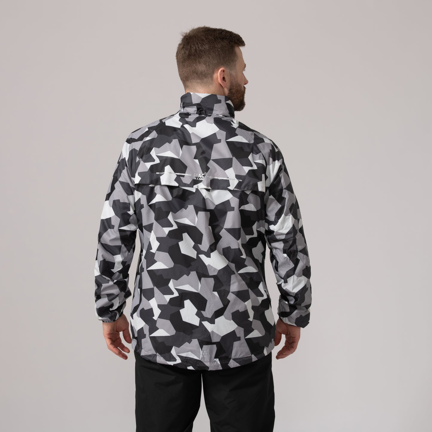 Origin Packable Waterproof Jacket - White Camo Tonal Zip