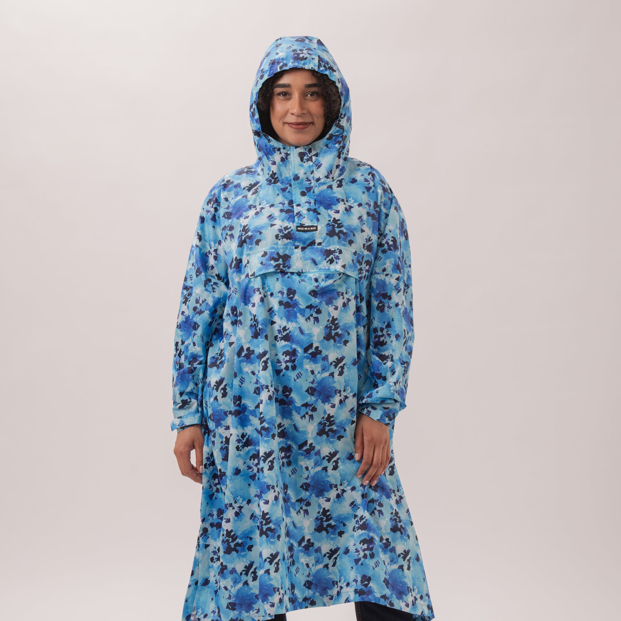 Poncho Packable Waterproof Cape - Blue Daze – Mac in a Sac