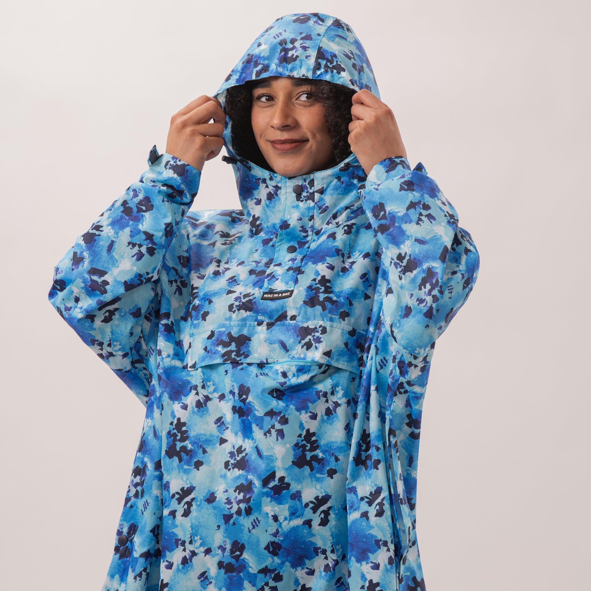 Poncho Packable Waterproof Cape - Blue Daze – Mac in a Sac