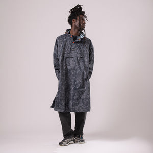 Poncho Packable Waterproof Cape - Graphite Etch