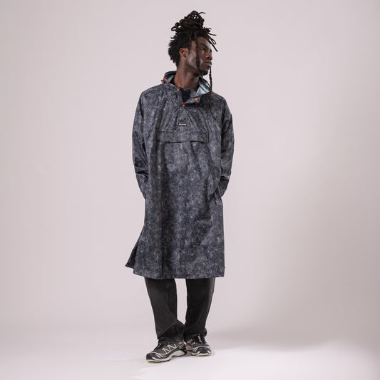 Poncho Packable Waterproof Cape - Graphite Etch