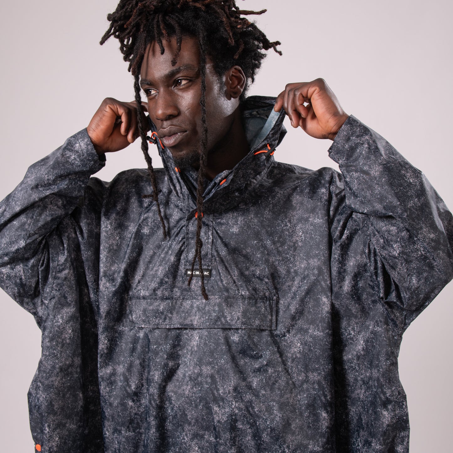 Poncho Packable Waterproof Cape - Graphite Etch