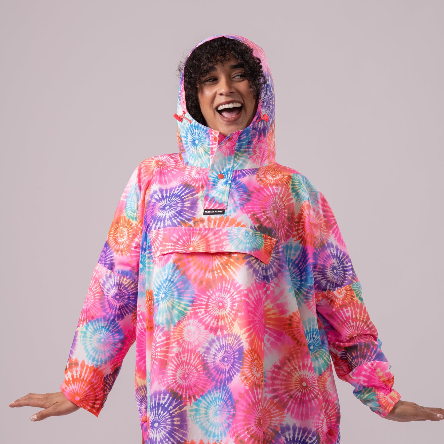 Poncho Packable Waterproof Cape - Tie Dye