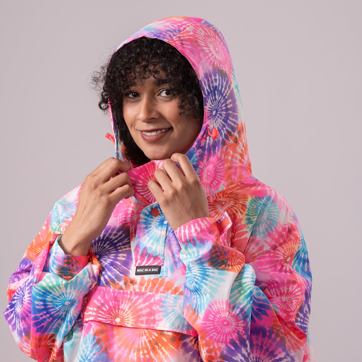 Poncho Packable Waterproof Cape - Tie Dye