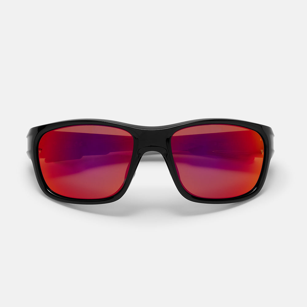 Focus Sunglasses -  Shiny Black/Red/Orange Lens