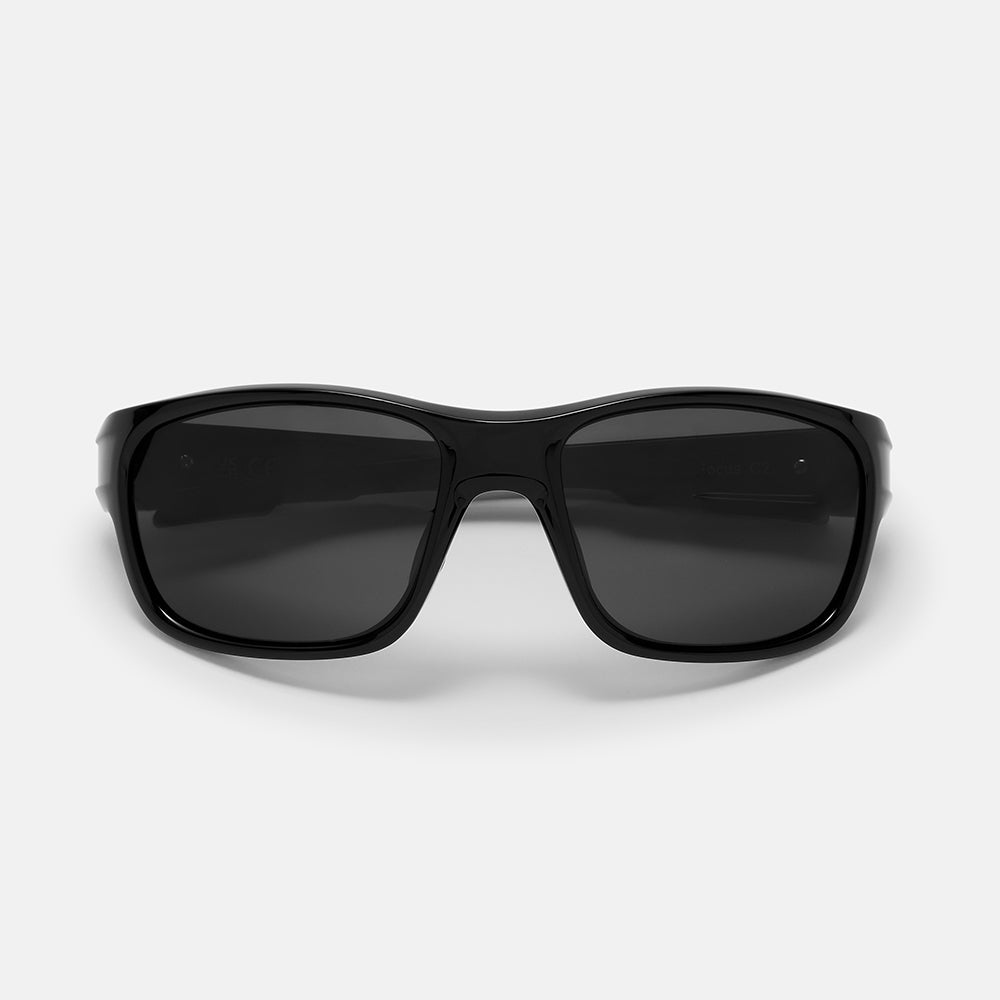 Focus Sunglasses-  Shiny Black/Black Lens