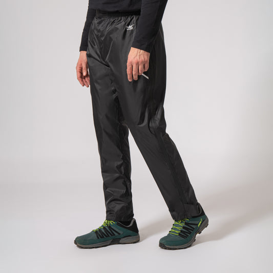 Origin Packable Full Zip Waterproof Overtrousers - Black
