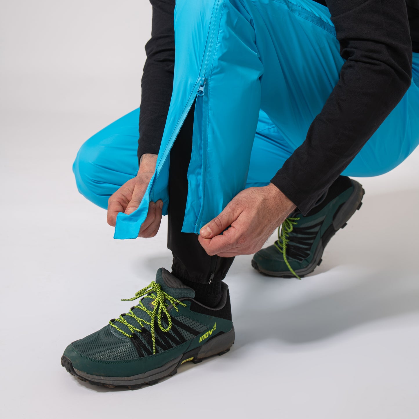 Origin Packable Full Zip Waterproof Overtrousers - Neon Blue