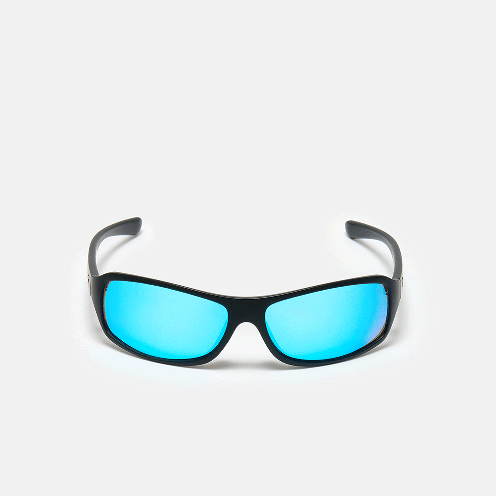 Fusion Sunglasses -  Matt Black/Ice Blue Mirror Lens