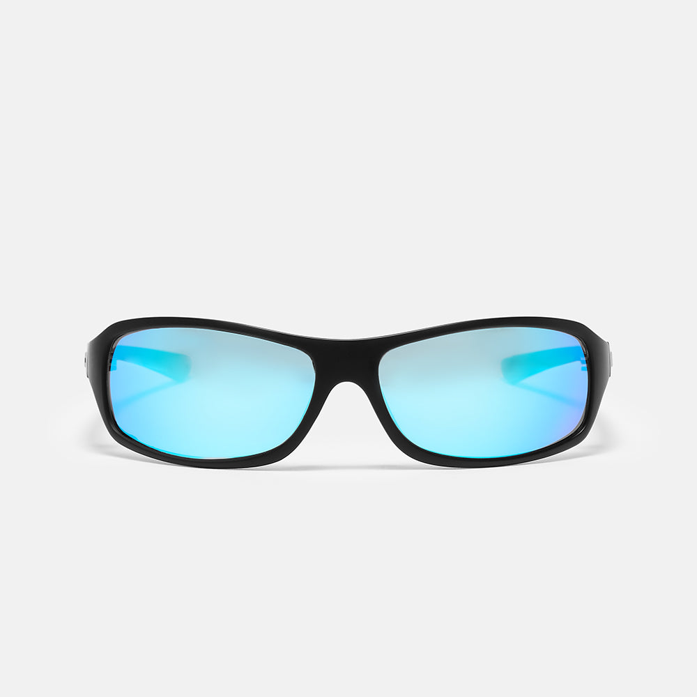 Fusion Sunglasses -  Matt Black/Ice Blue Mirror Lens