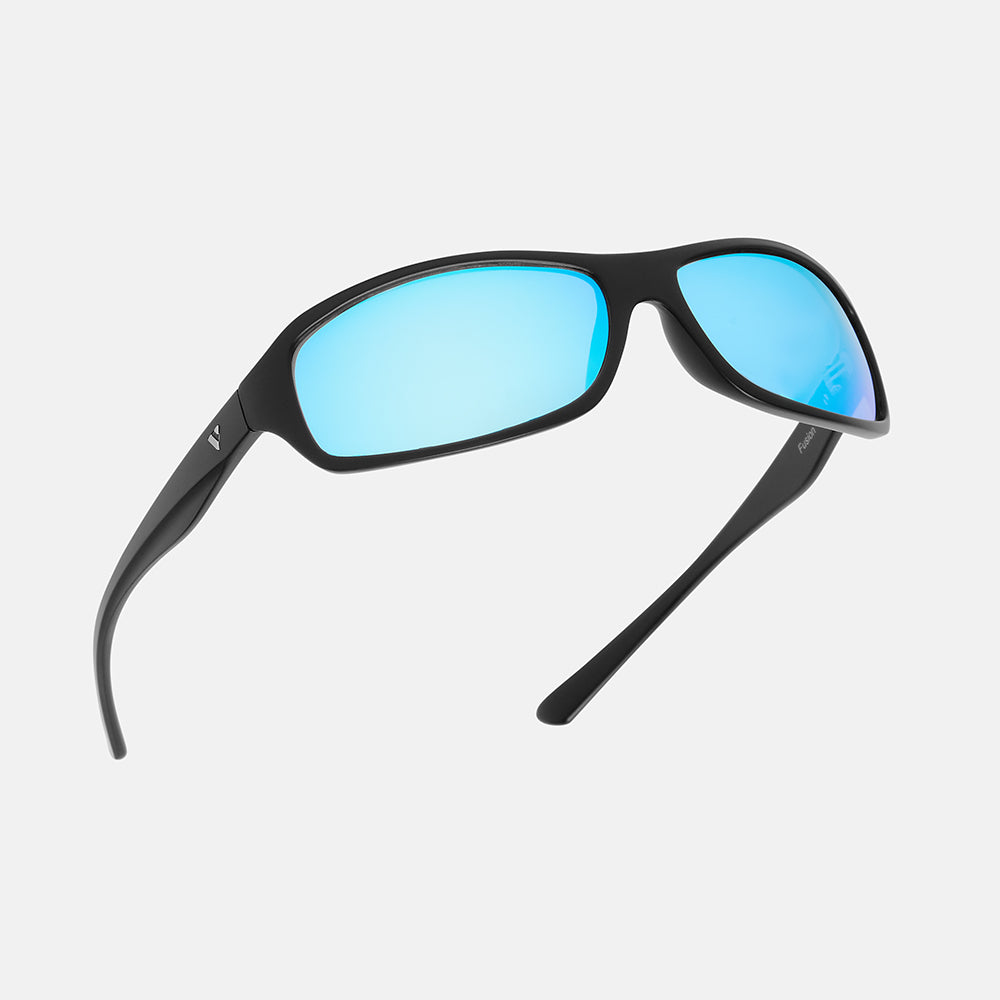 Fusion Sunglasses -  Matt Black/Ice Blue Mirror Lens
