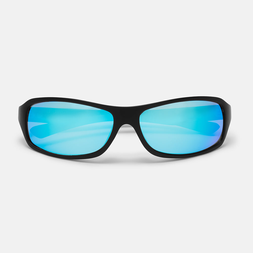 Fusion Sunglasses -  Matt Black/Ice Blue Mirror Lens