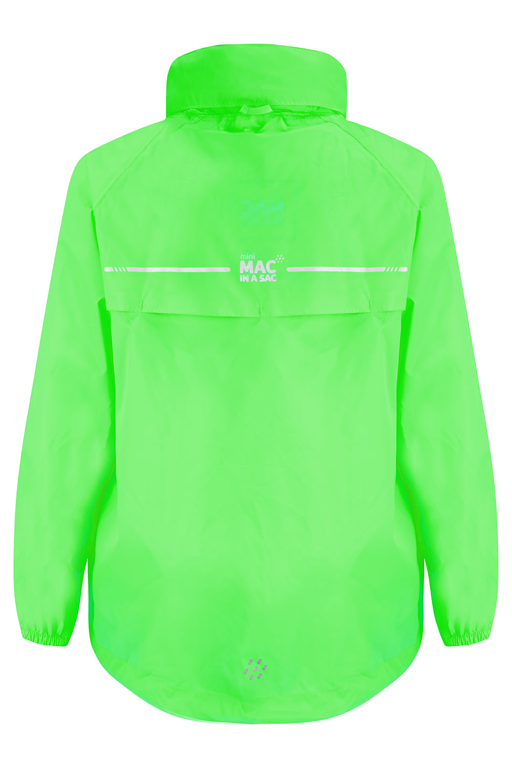 Origin Mini Packable Waterproof Kids Jacket - Neon Green Tonal Zip