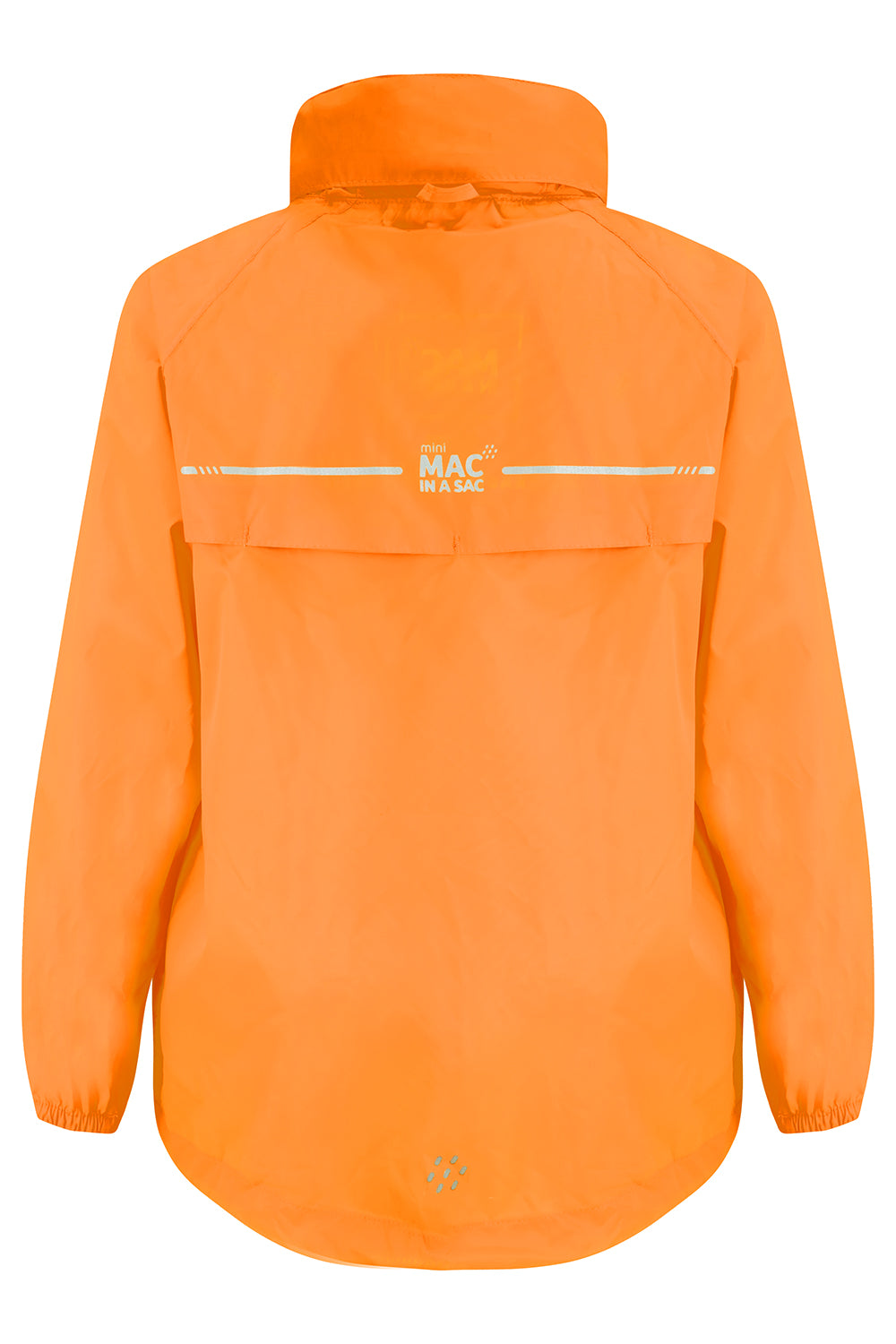 Origin Mini Packable Waterproof Kids Jacket - Neon Orange Tonal Zip