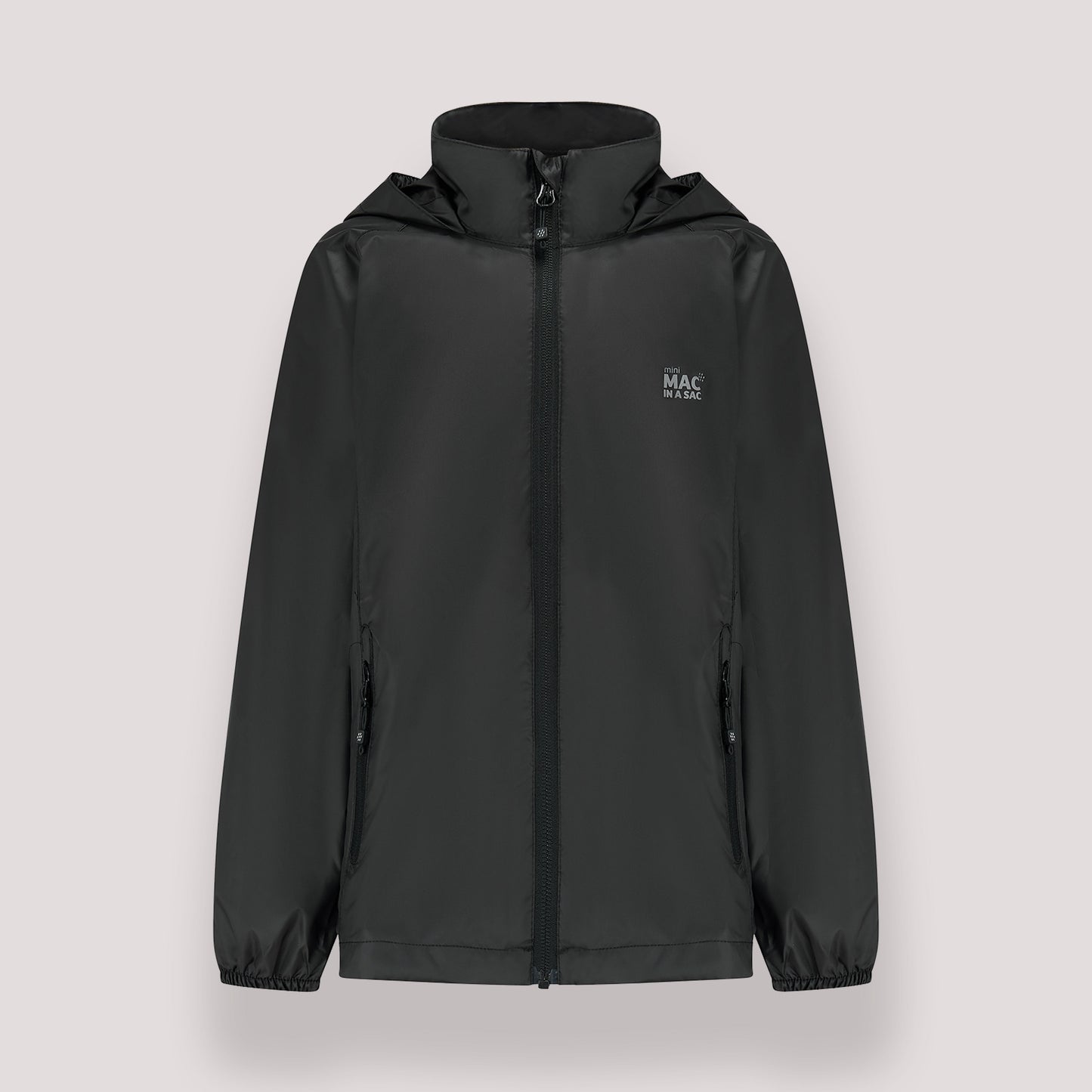 Origin Mini Packable Waterproof Kids Jacket - Black