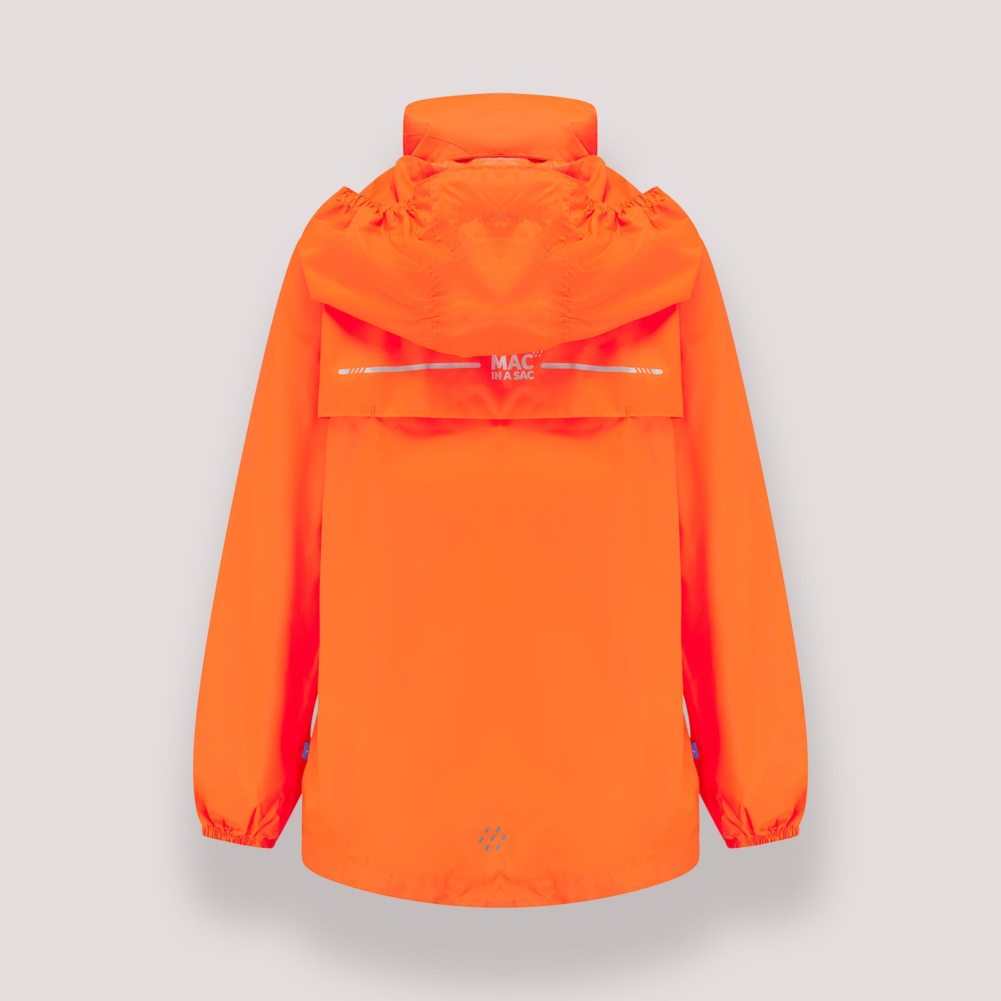Origin Mini Packable Waterproof Kids Jacket - Neon Orange Tonal Zip