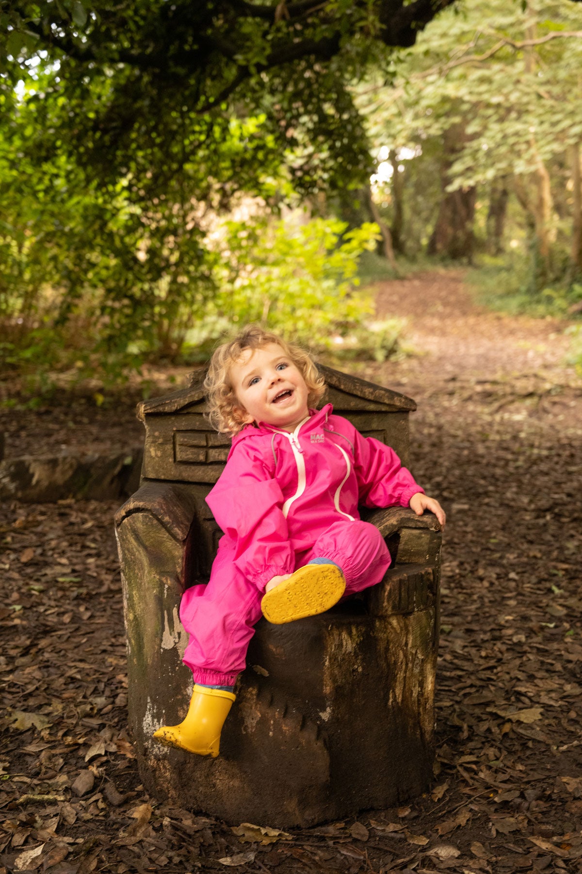 Puddlesuit Packable Waterproof Kids Rainsuit - Pink