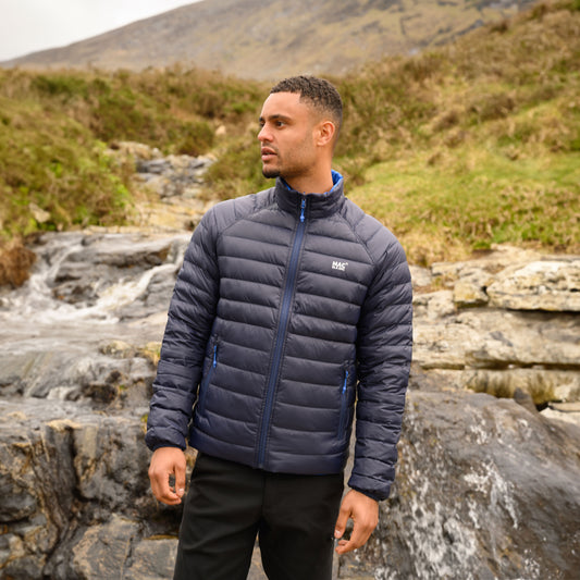 Polar - Packable Men's Down Jacket - Navy Saxe Blue