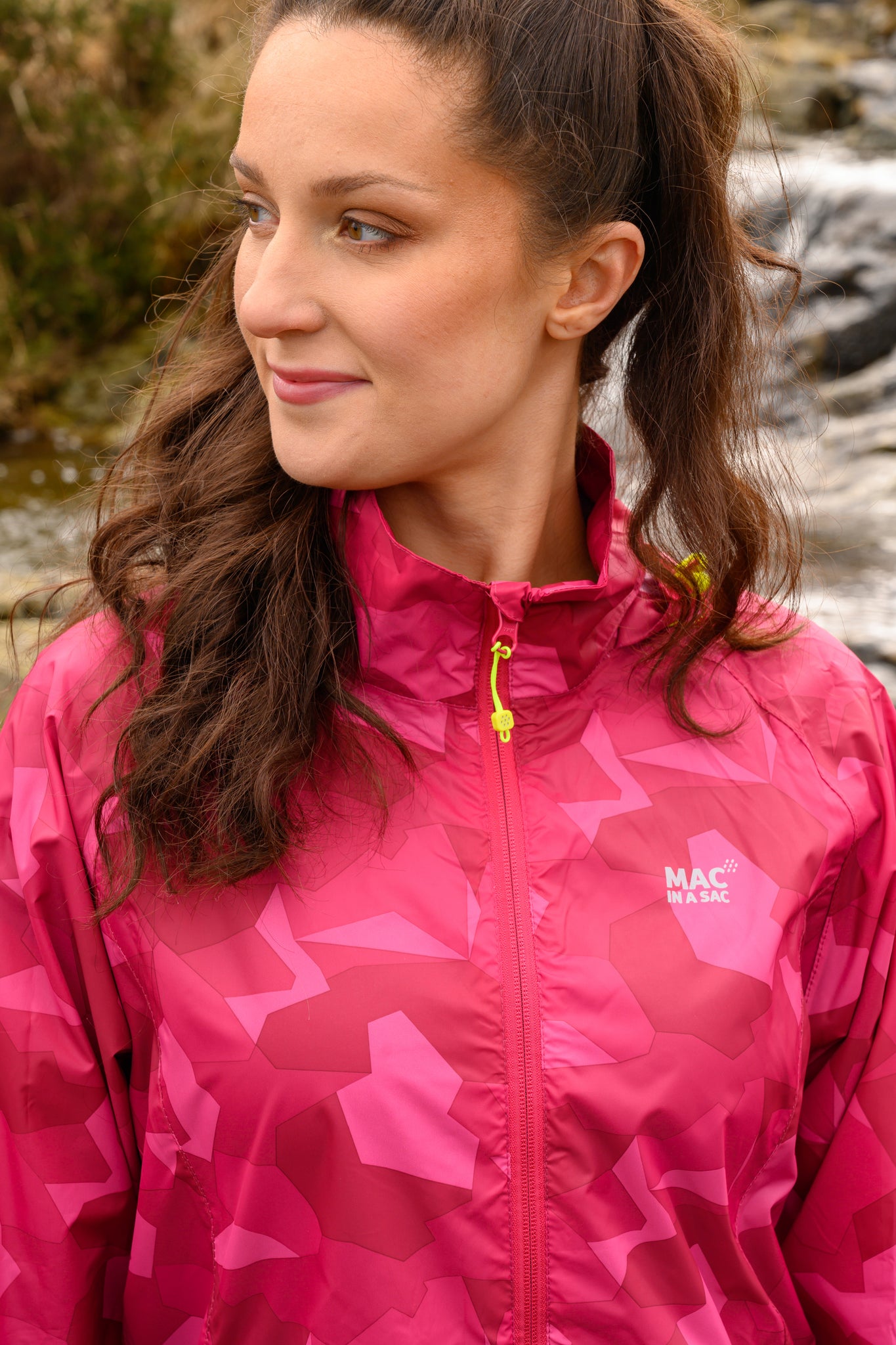 Origin Packable Waterproof Jacket - Pink Camo