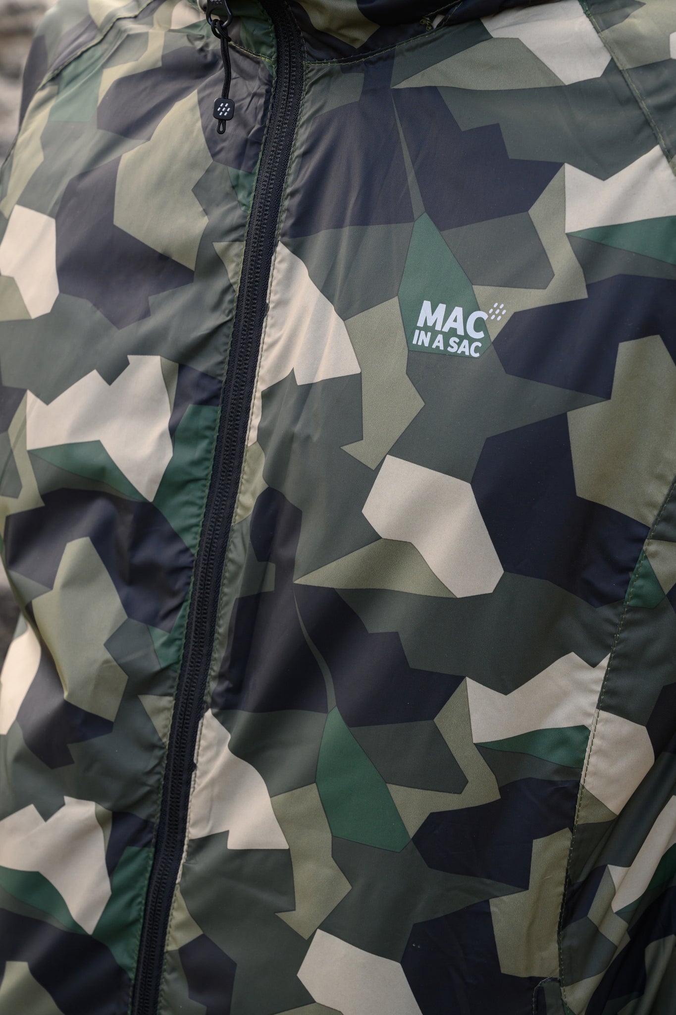 Origin Packable Waterproof Jacket - Green Camo