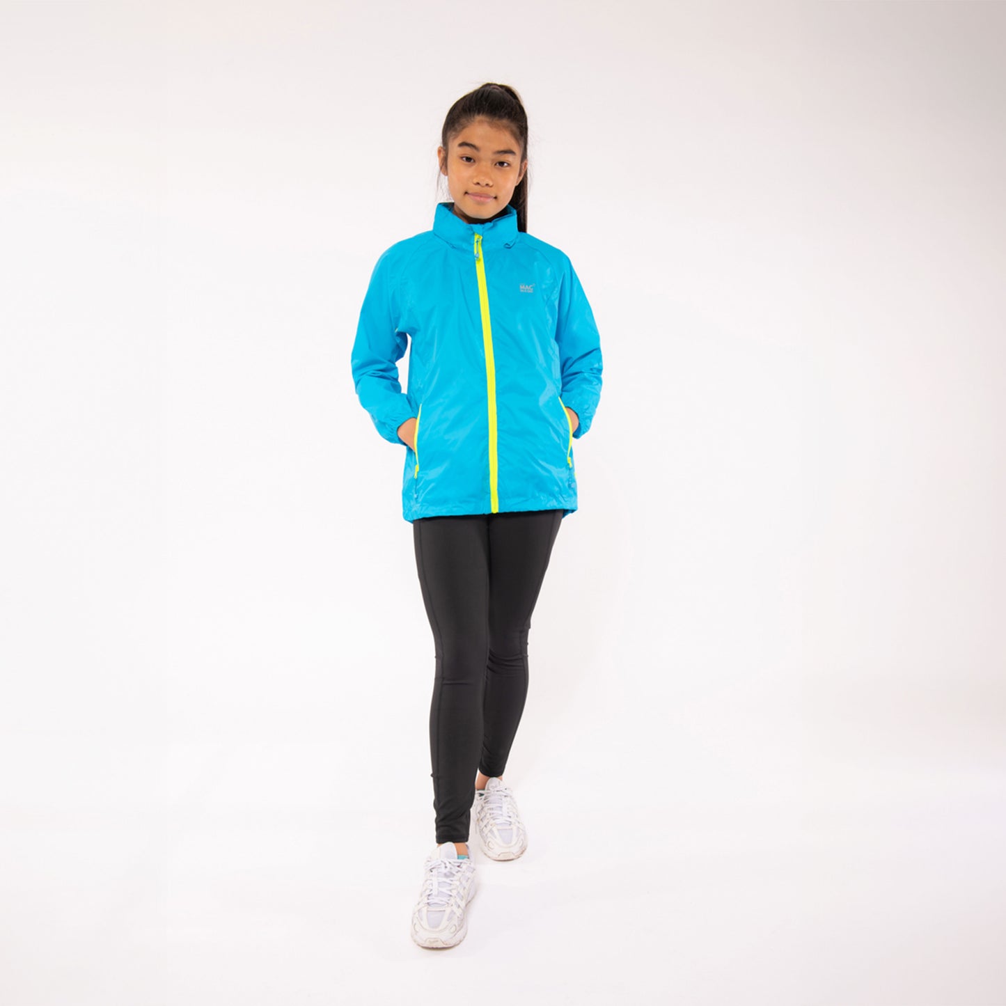 Origin Mini Packable Waterproof Kids Jacket - Neon Blue