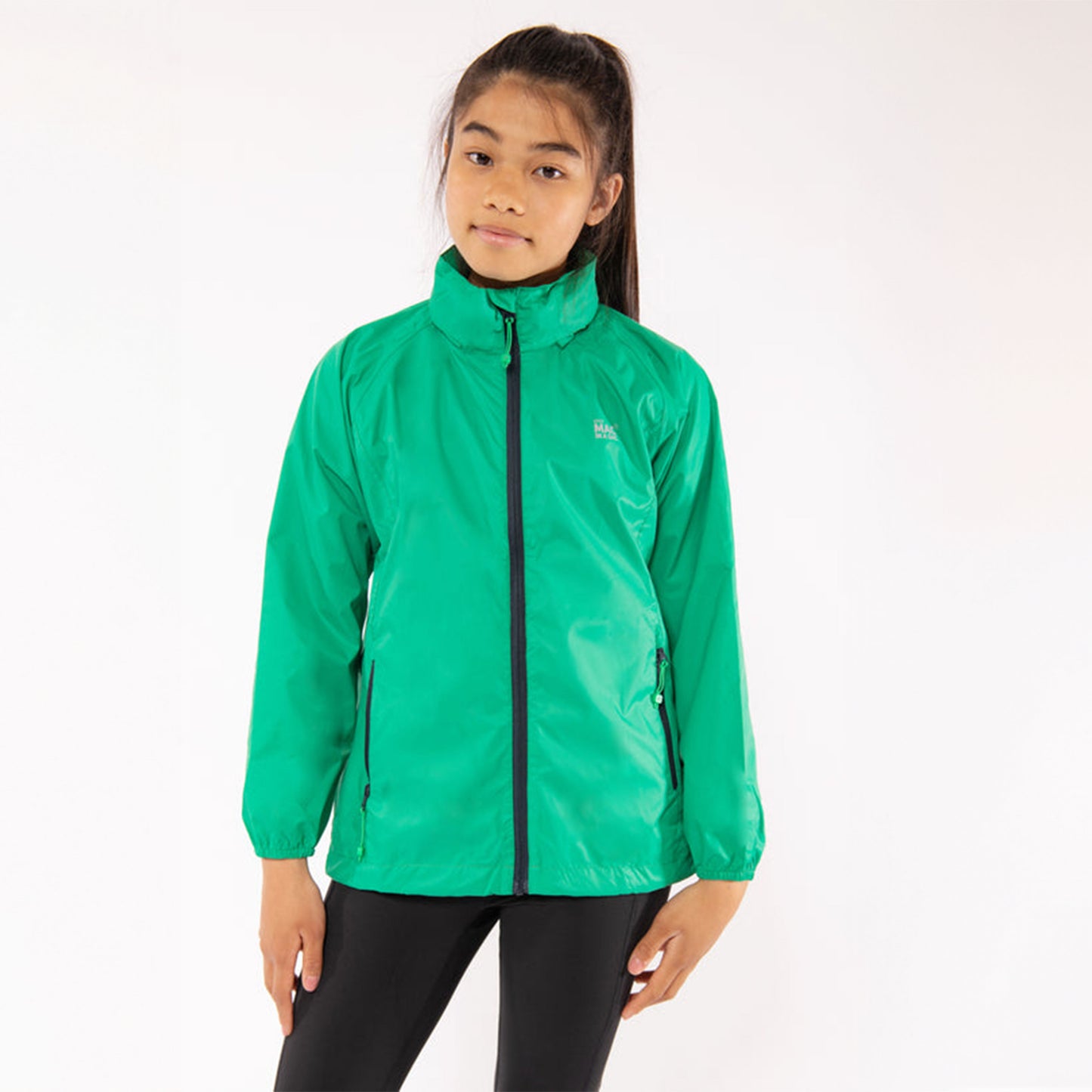 Origin Mini Packable Waterproof Kids Jacket - Pea Green