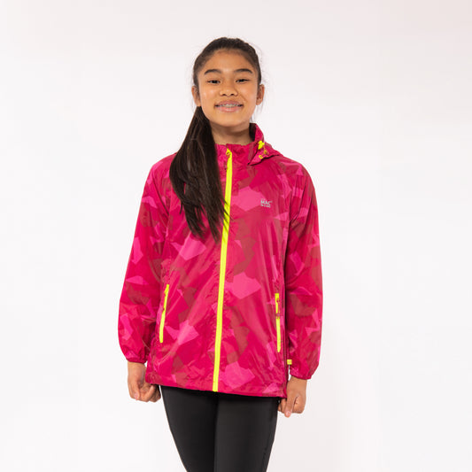 Origin Mini Packable Waterproof Kids Jacket - Pink Camo