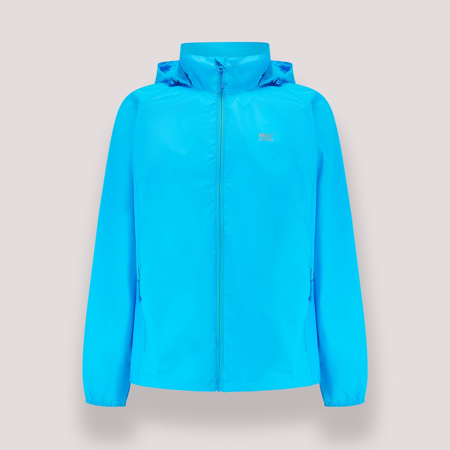 Origin Packable Waterproof Jacket - Neon Blue Tonal Zip