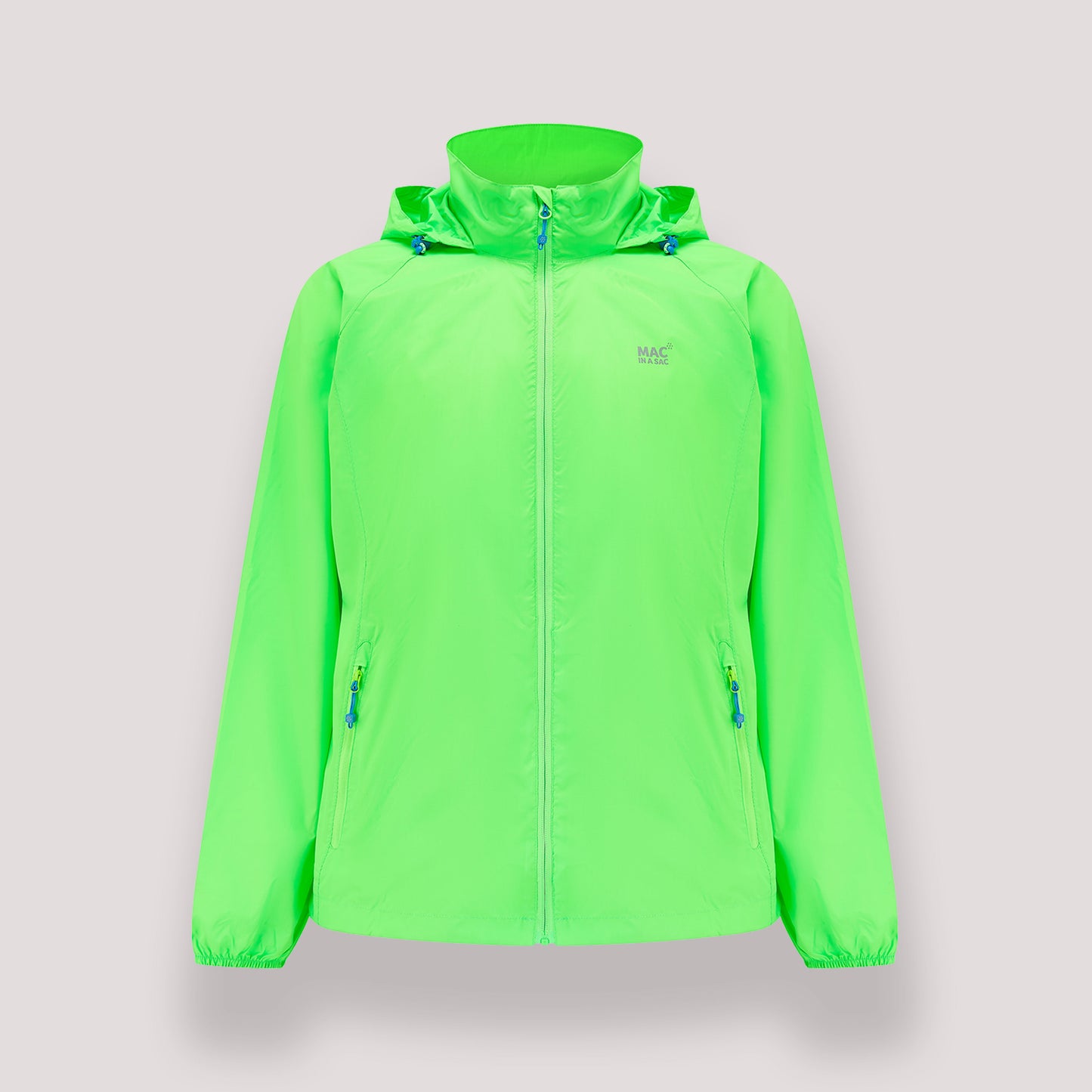 Origin Packable Waterproof Jacket - Neon Green Tonal Zip