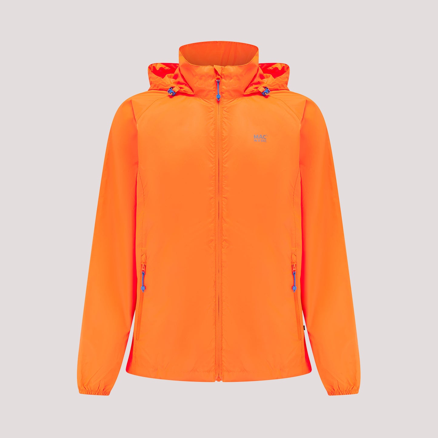 Origin Packable Waterproof Jacket - Neon Orange Tonal Zip