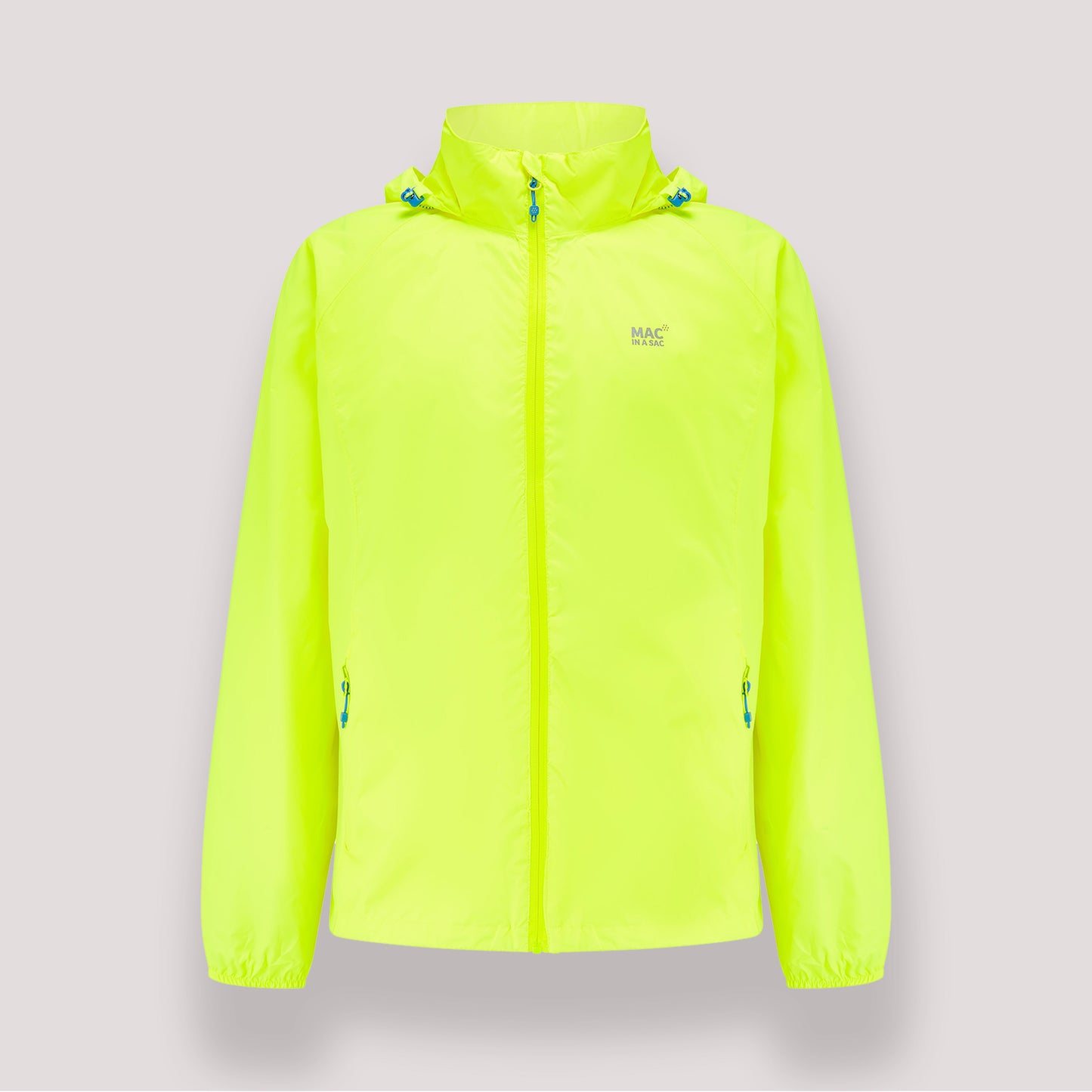 Origin Packable Waterproof Jacket - Neon Yellow Tonal Zip