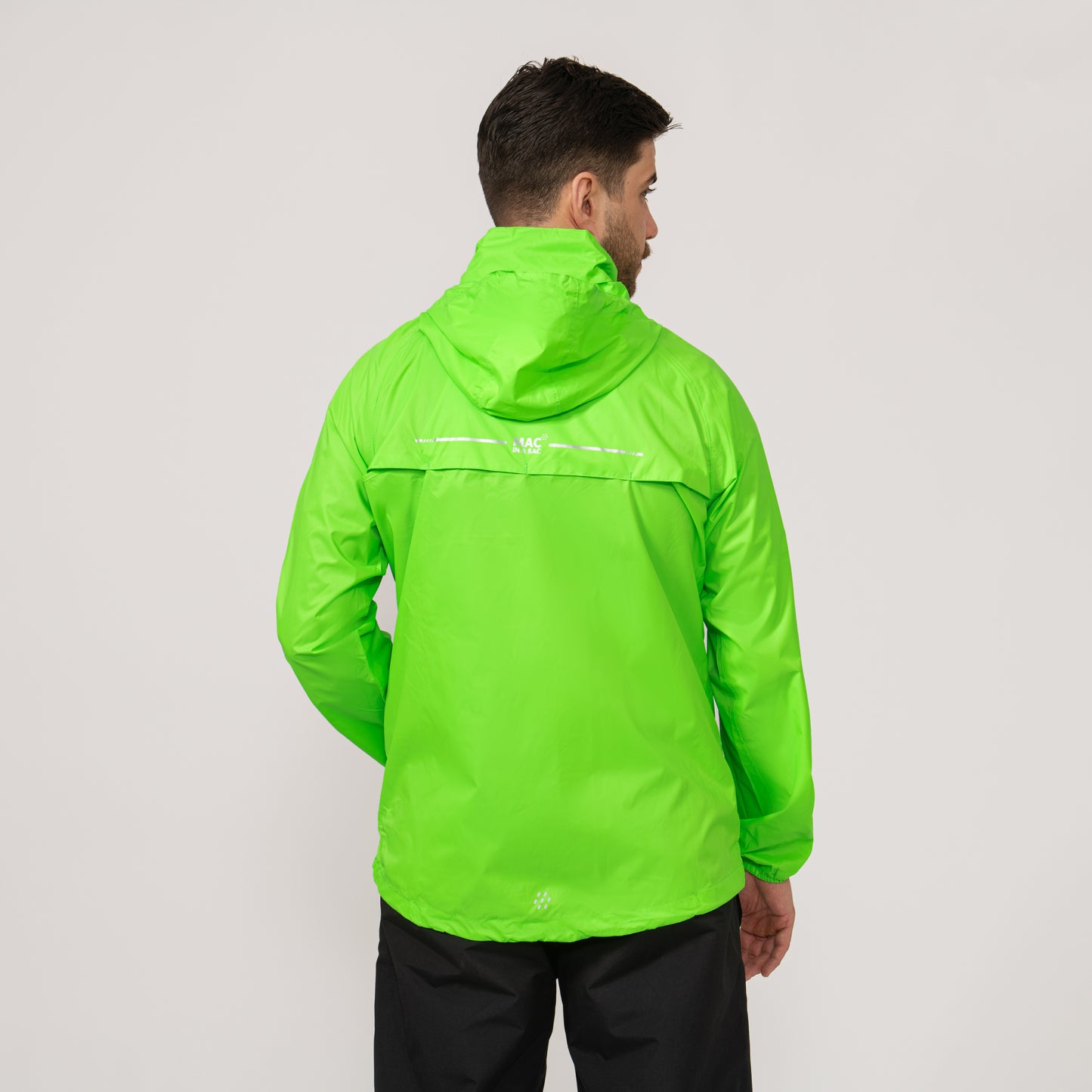 Origin Packable Waterproof Jacket - Neon Green Tonal Zip