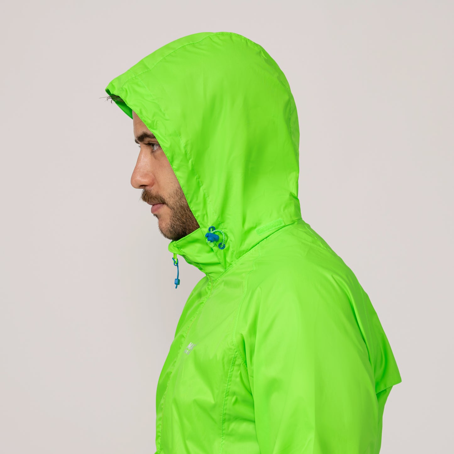 Origin Packable Waterproof Jacket - Neon Green Tonal Zip