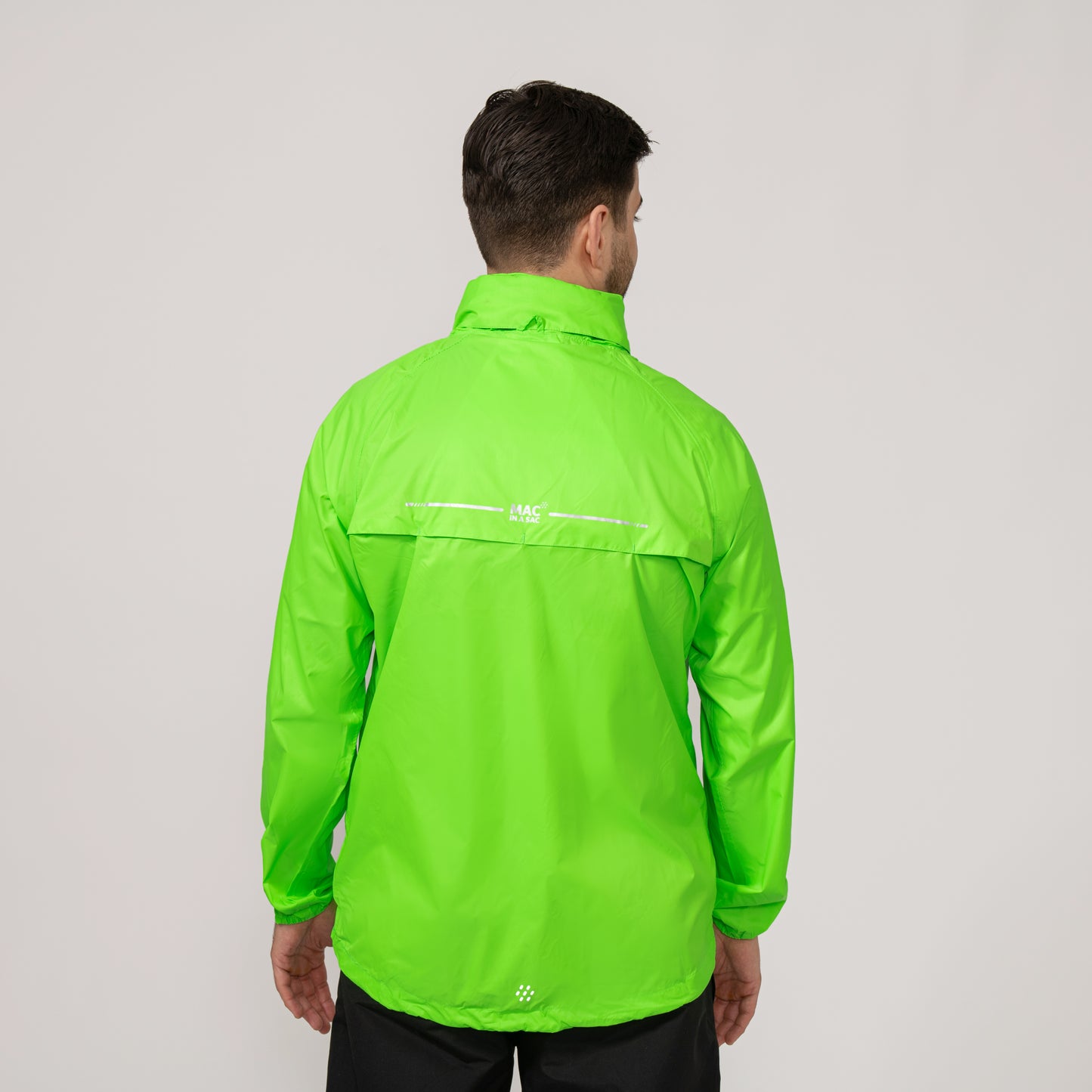 Origin Packable Waterproof Jacket - Neon Green Tonal Zip