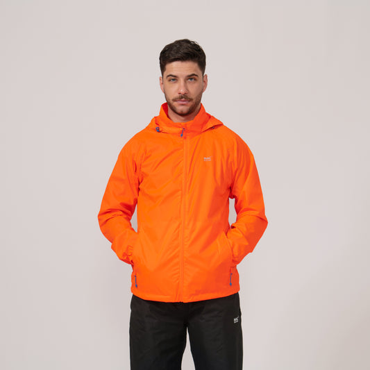 Origin Packable Waterproof Jacket - Neon Orange Tonal Zip