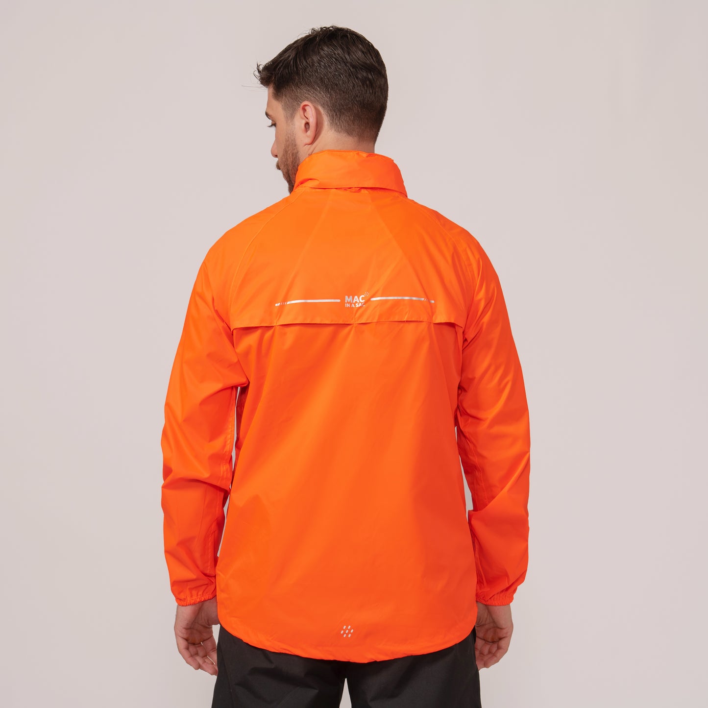 Origin Packable Waterproof Jacket - Neon Orange Tonal Zip