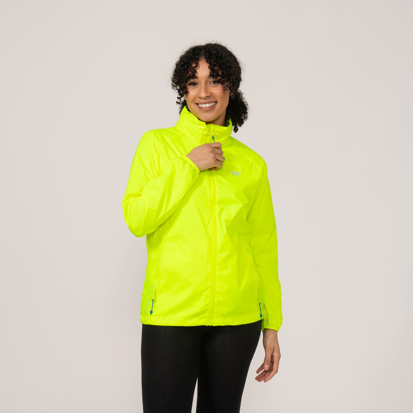 Origin Packable Waterproof Jacket - Neon Yellow Tonal Zip