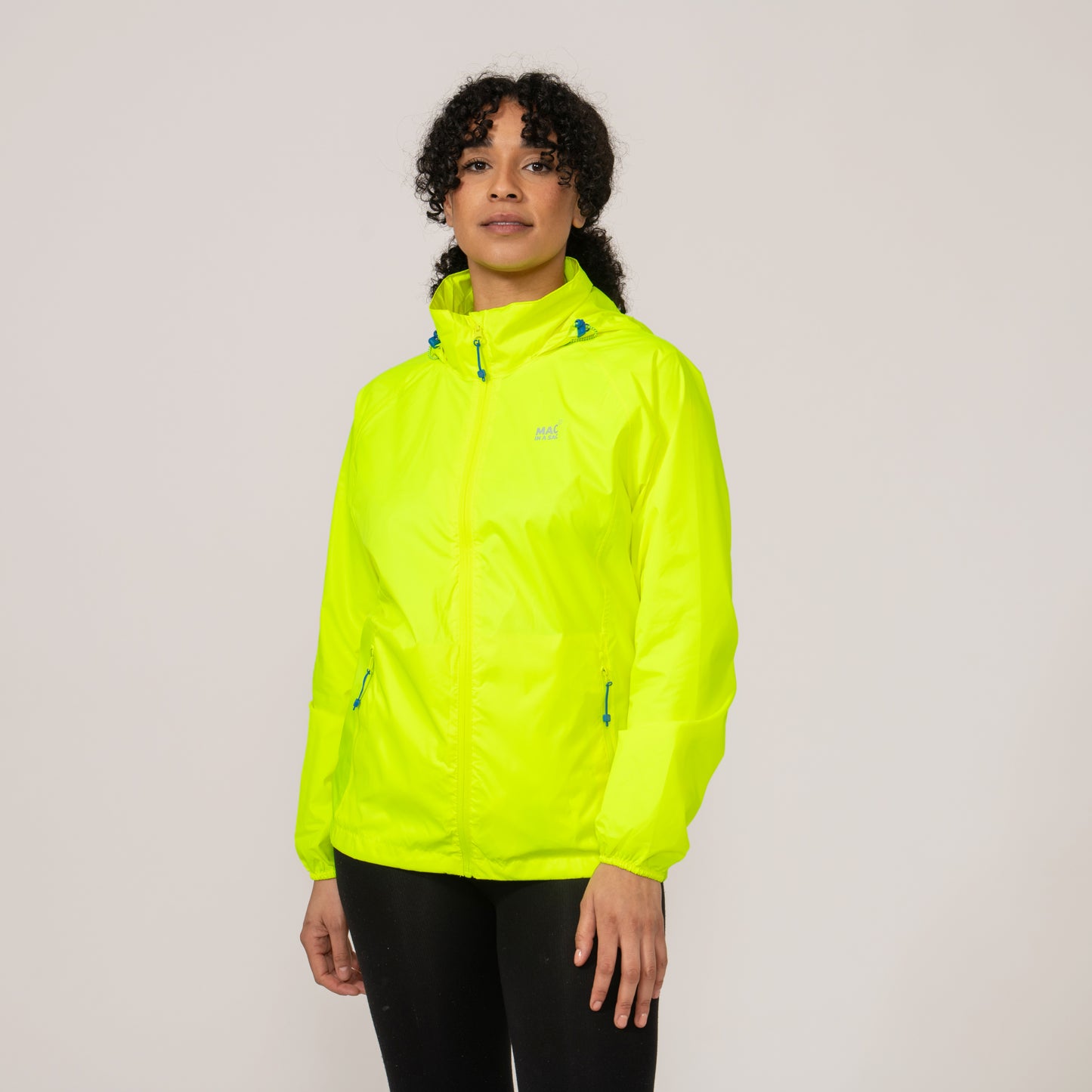 Origin Packable Waterproof Jacket - Neon Yellow Tonal Zip