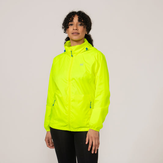 Origin Packable Waterproof Jacket - Neon Yellow Tonal Zip