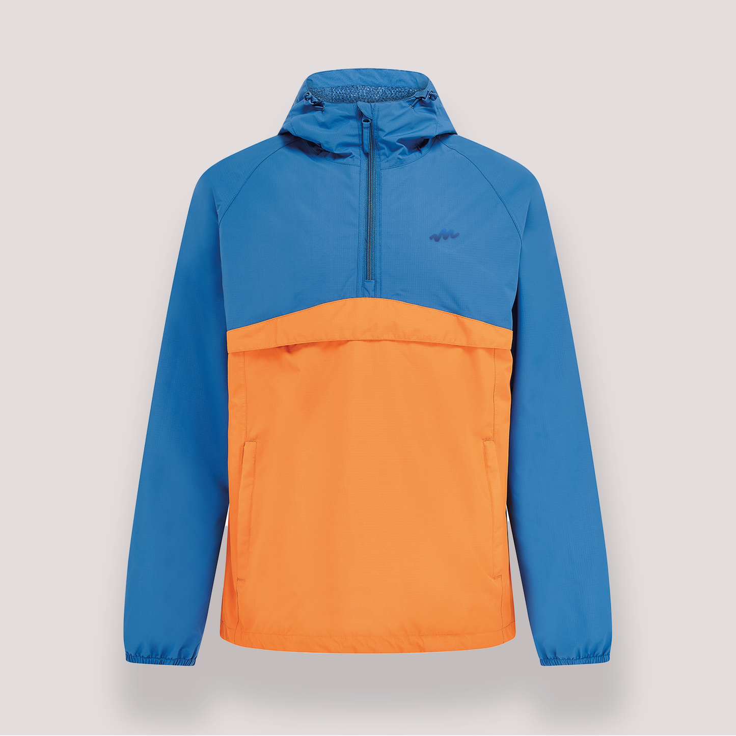 Nomad - Waterproof Half-Zip Jacket - Blue Burnt Orange