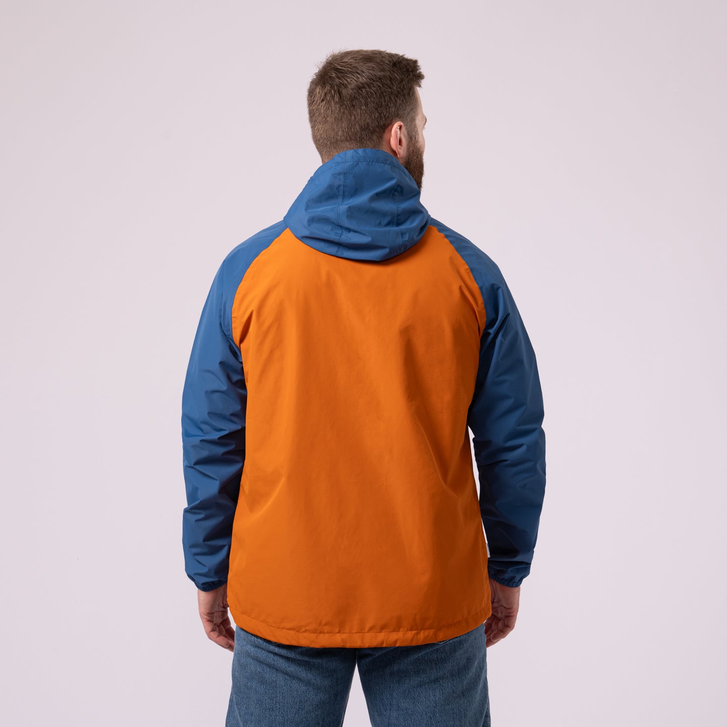 Nomad - Waterproof Half-Zip Jacket - Blue Burnt Orange