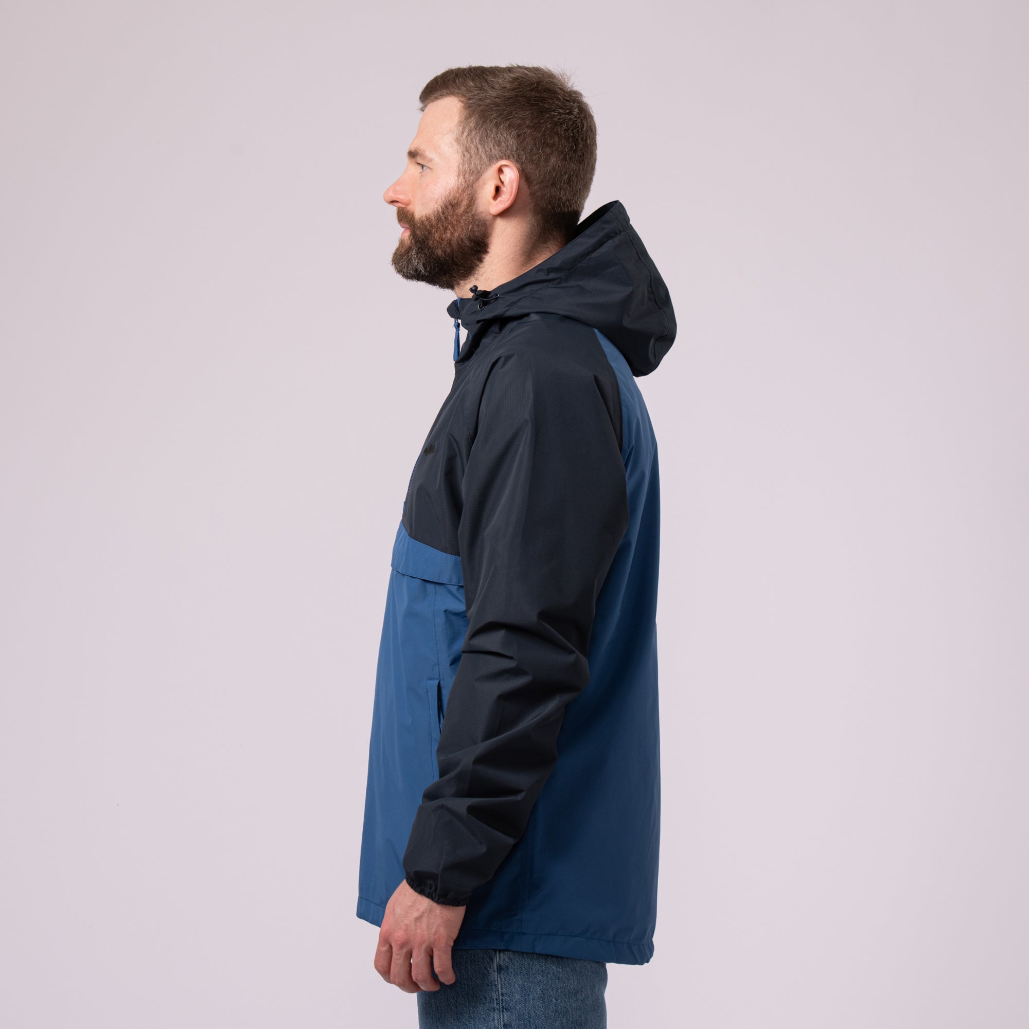 Nomad - Waterproof Half-Zip Jacket - Navy Blue – Mac in a Sac