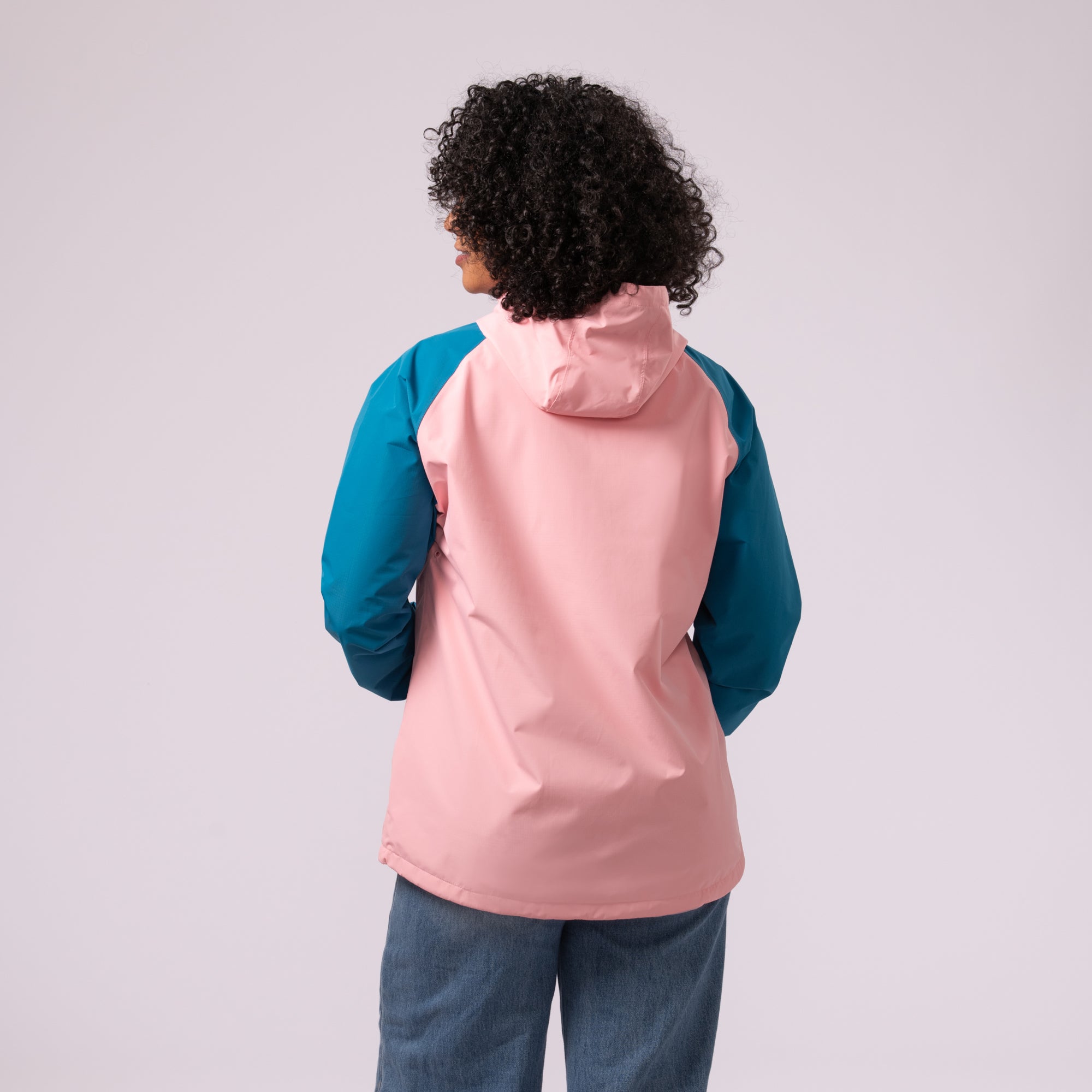 Nomad - Waterproof Half-Zip Jacket - Teal Pink – Mac in a Sac