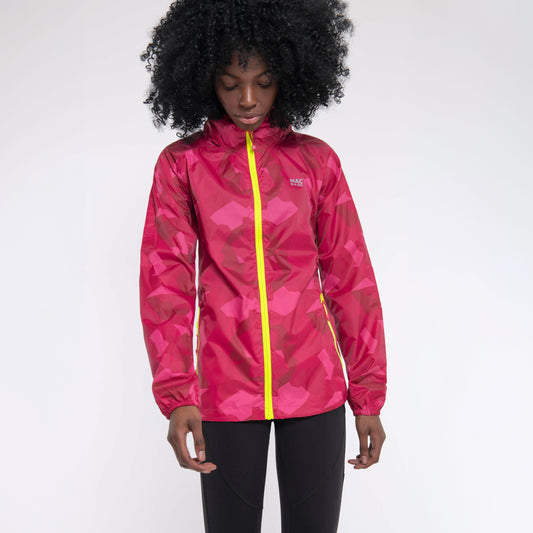 Origin Packable Waterproof Jacket - Pink Camo