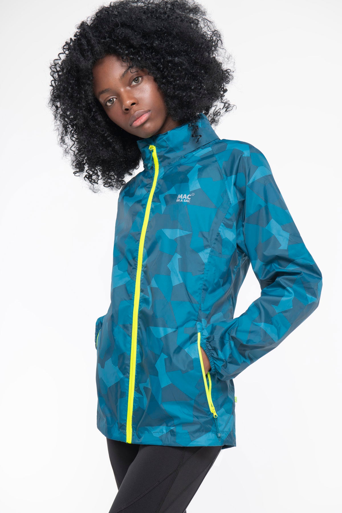 Origin Packable Waterproof Jacket - Teal Camo