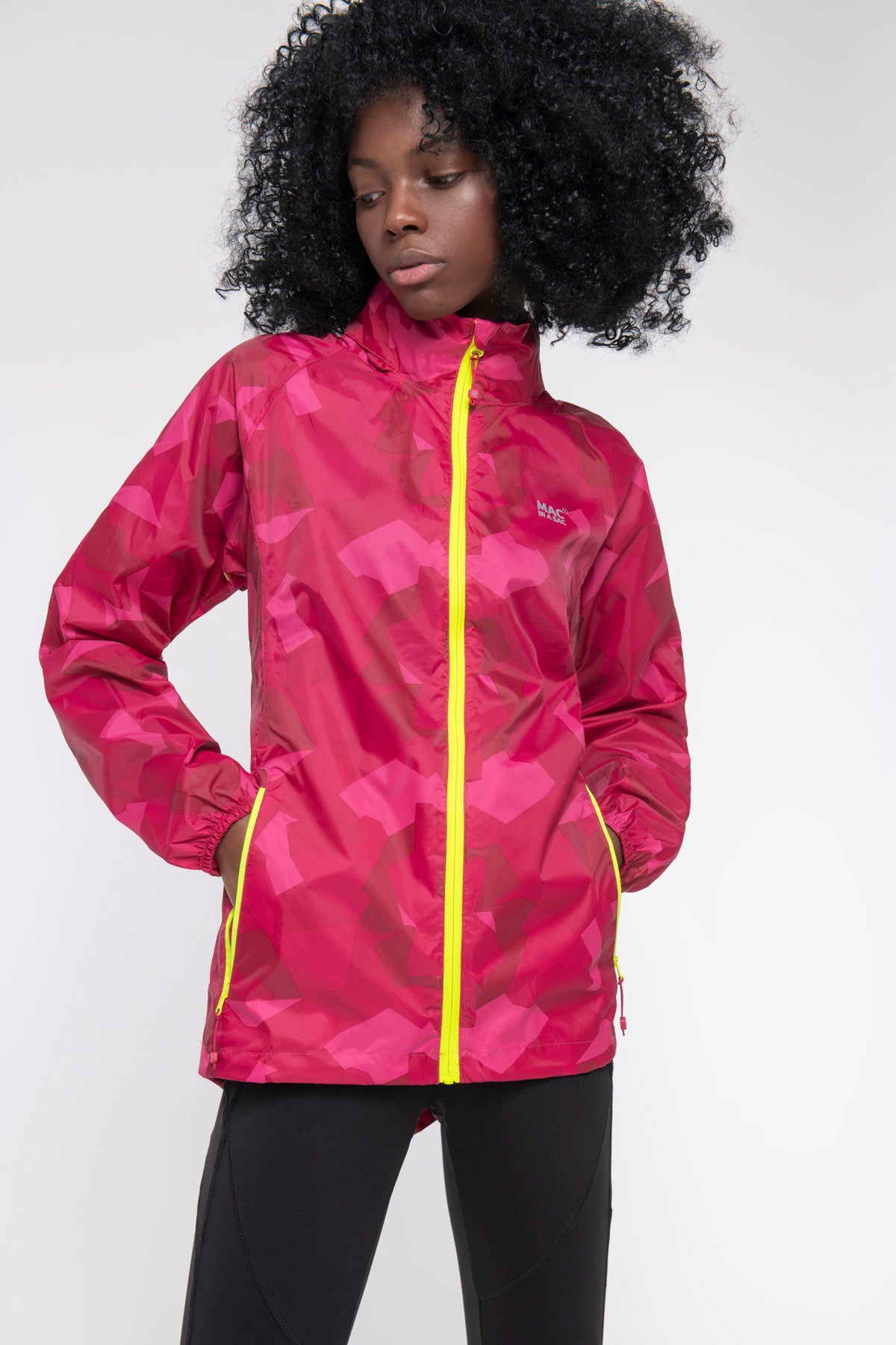 Origin Packable Waterproof Jacket - Pink Camo