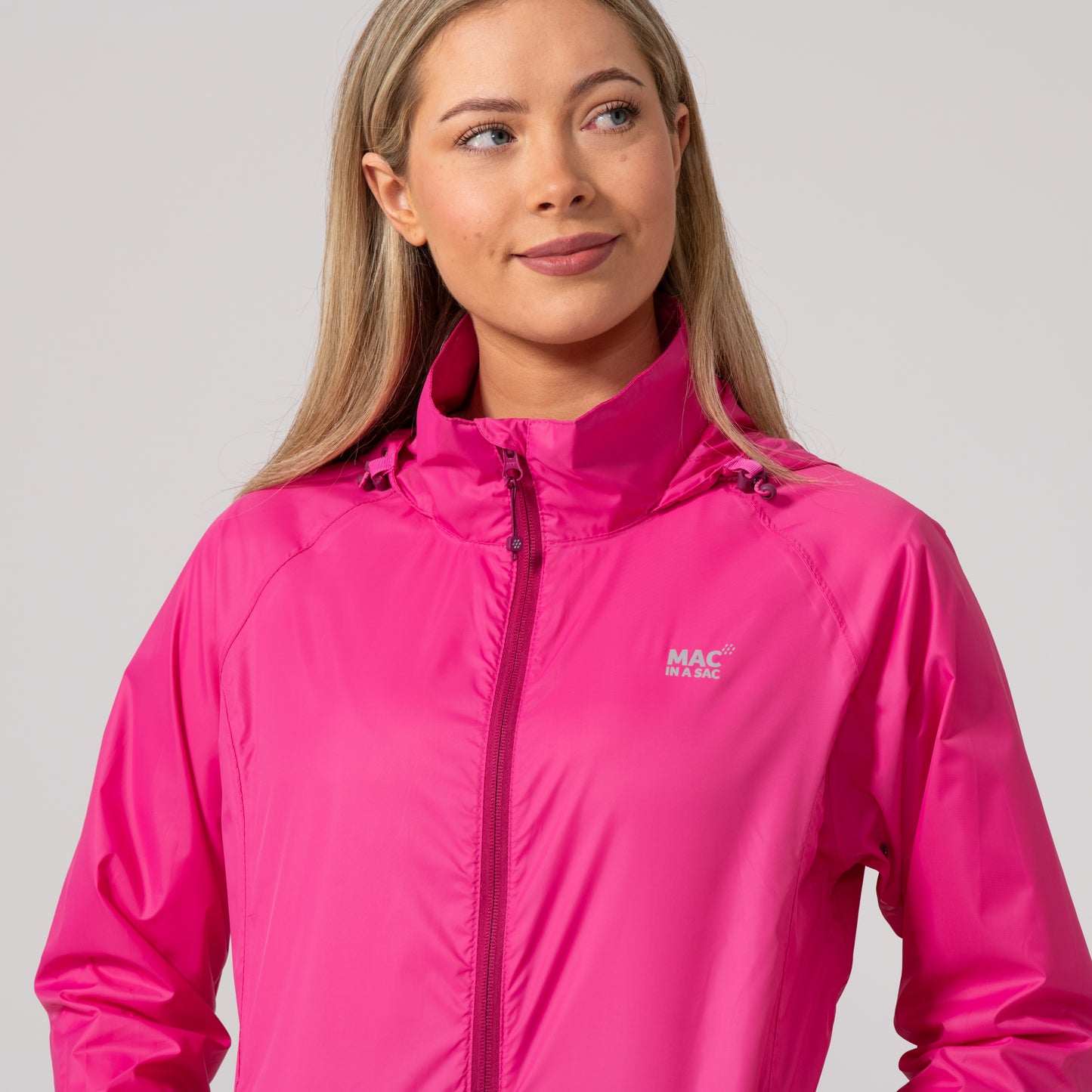 Origin Packable Waterproof Jacket - Pink Tonal Zip
